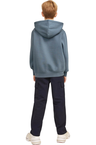 Jack & Jones Φούτερ JACK & JONES Vesterbro PO Hood JNR - 12242469-Stormy Weather