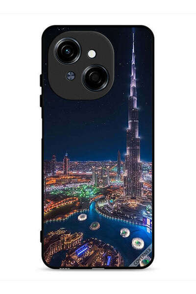 Covernex غطاء حماية لهاتف تكنو سبارك جو 1 إس 4G بمنظر ليلي لوسط المدينة