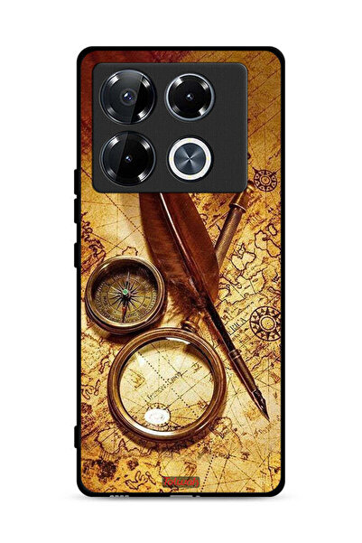 Tolwak غطاء حماية لهاتف Infinix Note 40 Pro Plus 5G بتصميم بوصلة عتيقة