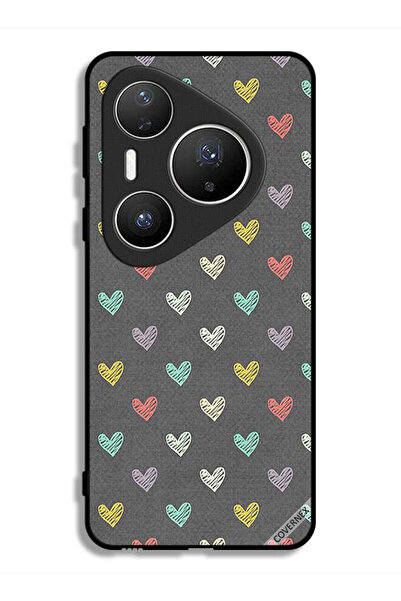 Covernex غطاء حماية لهاتف هواوي بيورا 80 برو بنقشة قلوب صغيرة