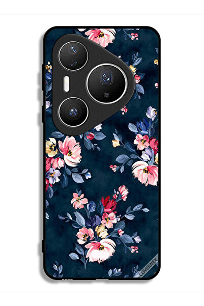 Covernex غطاء حماية لهاتف هواوي بيورا 80 برو بلس مزين برسومات زهور مرسومة يدويًا
