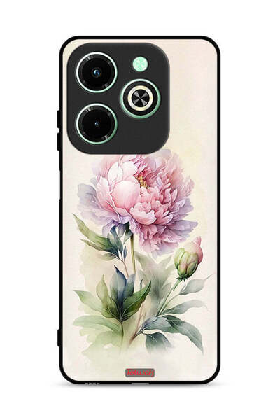 Tolwak غطاء حماية لهاتف Infinix Hot 40i 4G بتصميم فني بألوان مائية وردية