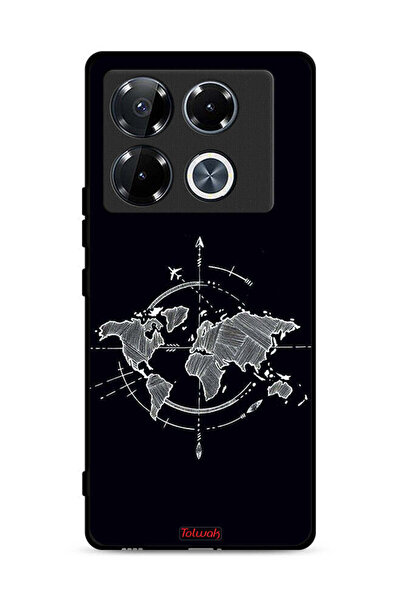 Tolwak غطاء حماية لهاتف Infinix Note 40 Pro Plus 5G برسومات البوصلة