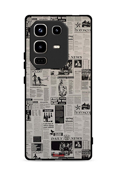 Tolwak غطاء حماية لهاتف Infinix Note 50 Pro 4G بطباعة صحيفة