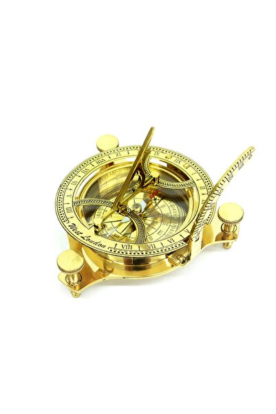Kuzey Tacı Decorative Antique Style Sun Clock & Compass Set Special Design Vip Original