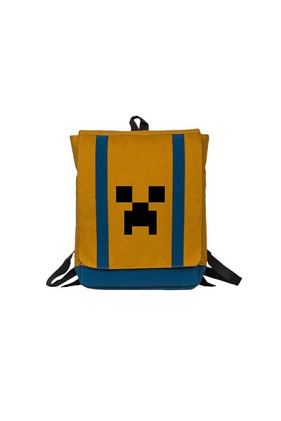 Z zepplin Mine Craft Creeper Face Yellow Backpack