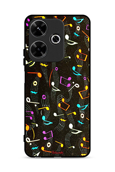 Tolwak Xiaomi Redmi 13 4G Protective Case Cover Music Fabric Pattern