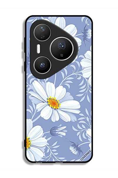 Covernex غطاء حماية لهاتف هواوي بيورا 80 برو بلس بنقشة زهور متفتحة