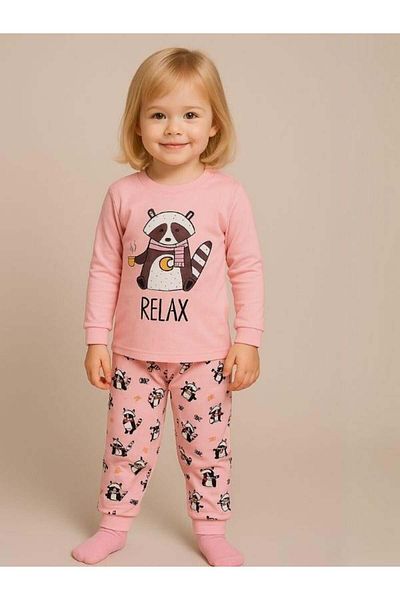 Zekids Girls' Cotton Animal Printed Pajama Set