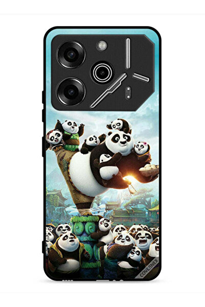 Covernex غطاء حماية لهاتف تكنو بوفا 6 برو 5G بطبعة باندا وأطفال