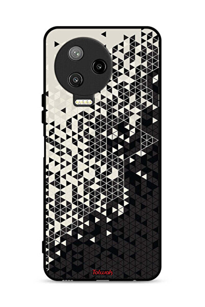 Tolwak غطاء حماية لهاتف Infinix Note 12 Pro 4G بنمط مثلث فني رقمي