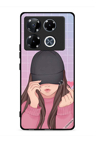 Covernex غطاء حماية لهاتف Infinix Note 40 Pro Plus 5G بطبعة Snap Love Cap Girl