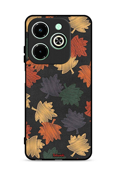 Tolwak غطاء حماية لهاتف Infinix Hot 40i 4G بطبعة أوراق الخريف
