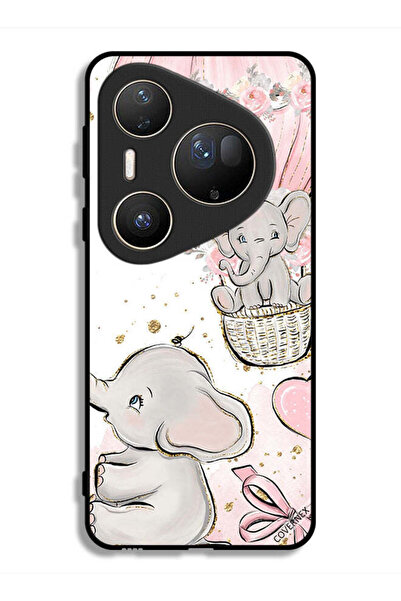 Covernex غطاء حماية فائق لهاتف هواوي بيورا 80 برسومات فيلة صغيرة