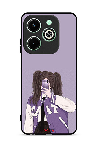 Tolwak غطاء حماية لهاتف Infinix Hot 40i 4G لالتقاط صور سيلفي