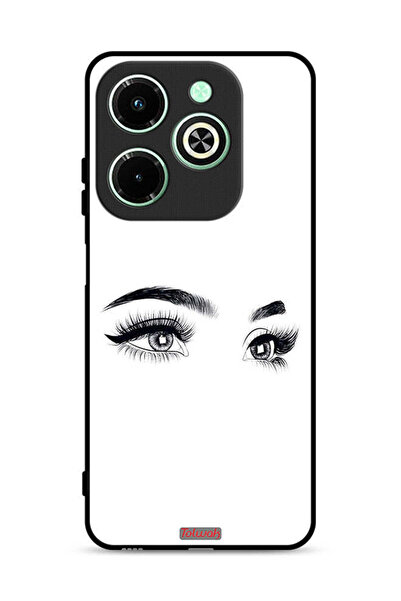 Tolwak غطاء حماية لهاتف Infinix Hot 40i 4G برسومات عيون فنية