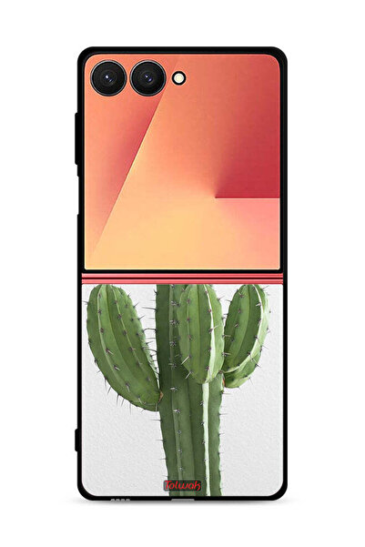 Tolwak غطاء حماية لهاتف Samsung Galaxy Z Flip7 بنقشة نبات الصبار