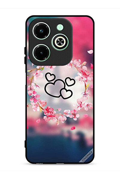 Covernex غطاء حماية لهاتف Infinix Hot 40i 4G بتصميم قلوب ومشبك فني