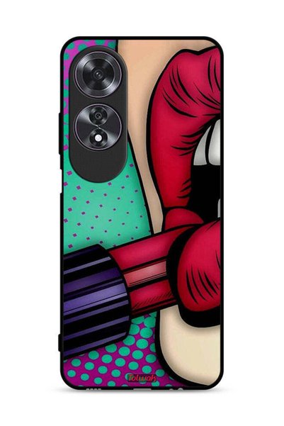 Tolwak غطاء حماية لهاتف Oppo A60 بلون أحمر الشفاه