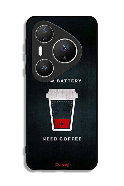 Tolwak غطاء حماية هواوي بيورا 80 برو - بطارية منخفضة - لون القهوة