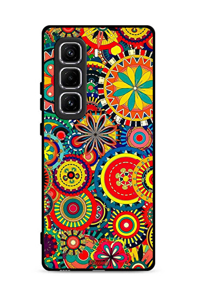 Tolwak غطاء حماية لهاتف Infinix Hot 50 Pro 4G بنقشة ماندالا ملونة