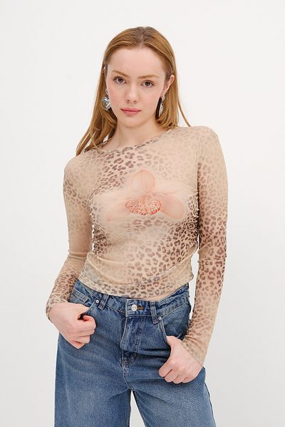Addax Gathered Tulle Blouse B17486