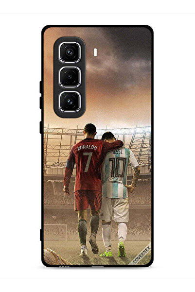 Covernex غطاء حماية لهاتف Infinix Hot 50 Pro 4G بتصميم ميسي وكريستيانو رونالدو