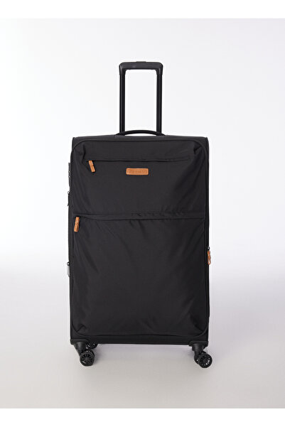 Fabrika Siyah Unisex 36x55x22 cm Büyük Boy Çekçekli Kumaş Valiz 28