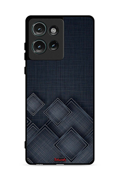 Tolwak غطاء حماية لهاتف موتورولا إيدج 50 بنقشة مربعات على القماش