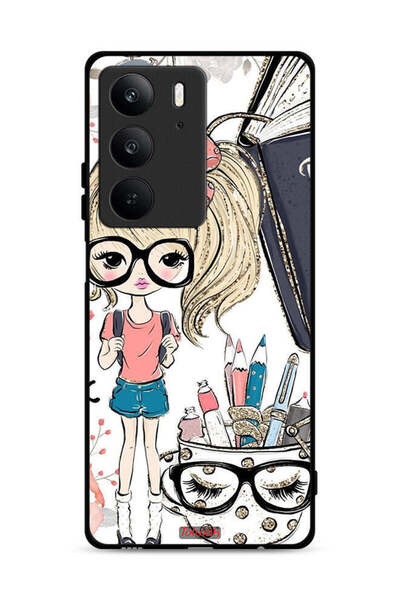 Tolwak غطاء حماية لهاتف Realme C75 4G برسومات فتاة وحيد القرن