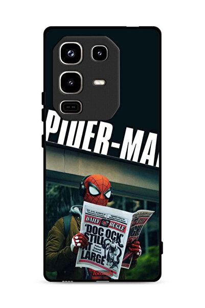 Tolwak غطاء حماية لهاتف Infinix Note 50 Pro 4G بطبعة سبايدرمان وقراءة جريدة