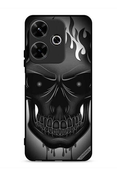 Covernex غطاء حماية لهاتف شاومي ريدمي 13 4G برسومات جمجمة