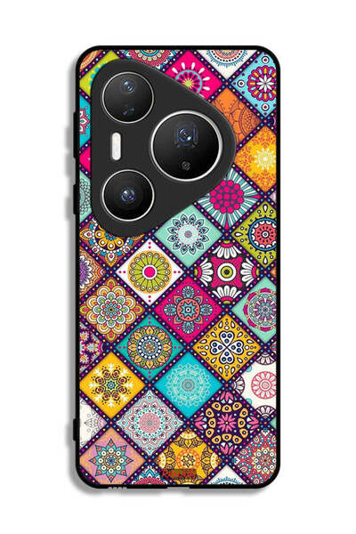 Tolwak غطاء حماية لهاتف هواوي بيورا 80 برو بلس بنقشة مربعات ماندالا