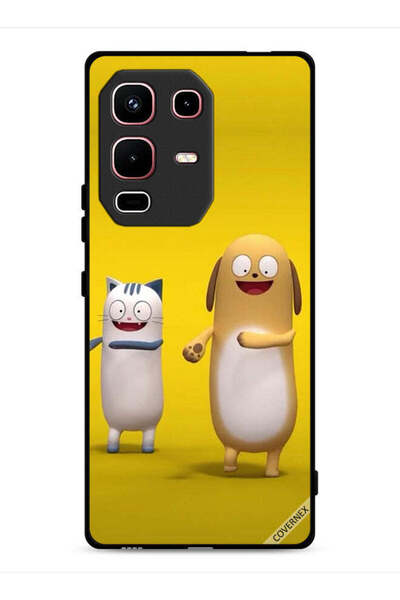 Covernex غطاء حماية لهاتف Infinix Note 50s بنقشة قصة القط والكلب