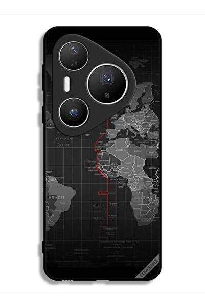 Covernex غطاء حماية لهاتف هواوي بيورا 80 برو بلس بتصميم خريطة العالم