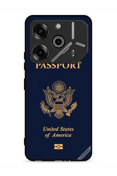 Covernex غطاء حماية لهاتف Tecno Pova 6 Pro 5G بنقشة جواز السفر الأمريكي