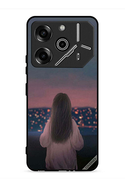 Covernex غطاء حماية لهاتف تكنو بوفا 6 برو 5G بنقشة فتاة واقفة