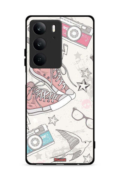 Tolwak غطاء حماية لهاتف Realme C75 4G مع حذاء قماشي وفن الكاميرا