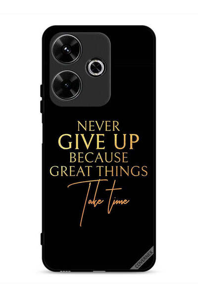 Covernex غطاء حماية لهاتف Xiaomi Redmi 13 4G لا تستسلم أبدًا لأن الأشياء العظ...