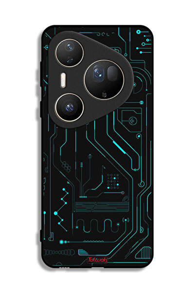 Tolwak غطاء حماية فائق لهاتف هواوي بيورا 80، دوائر فنية رقمية، شاشة متعددة