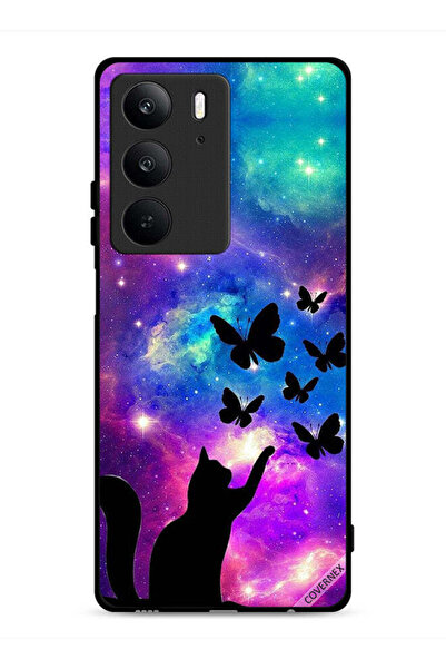 Covernex غطاء حماية لهاتف Realme C75 4G بنقشة قطة وفراشات