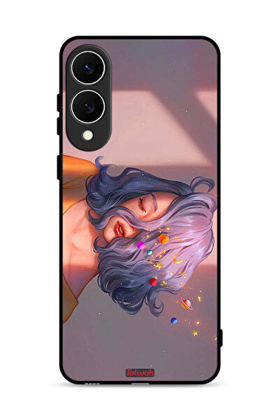 Tolwak غطاء حماية لهاتف سامسونج جالاكسي S25 إيدج برسومات فتاة وفضاء