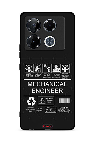 Tolwak غطاء حماية لهاتف Infinix Note 40 Pro 5G، ملصق مهندس ميكانيكي