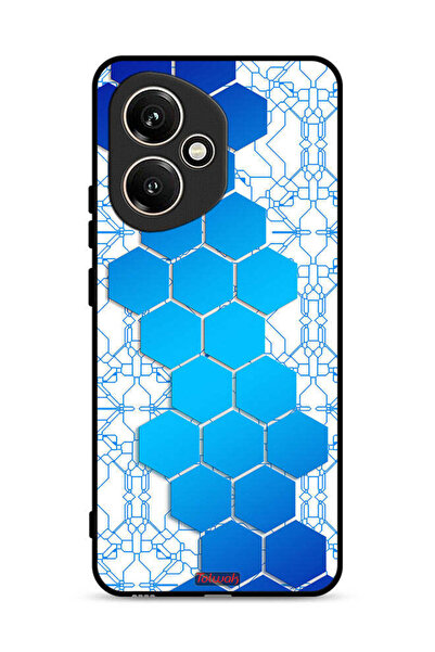 Tolwak غطاء حماية لهاتف Honor 400 بتصميم شبكة أيقونات سداسية الشكل من Honeycomb