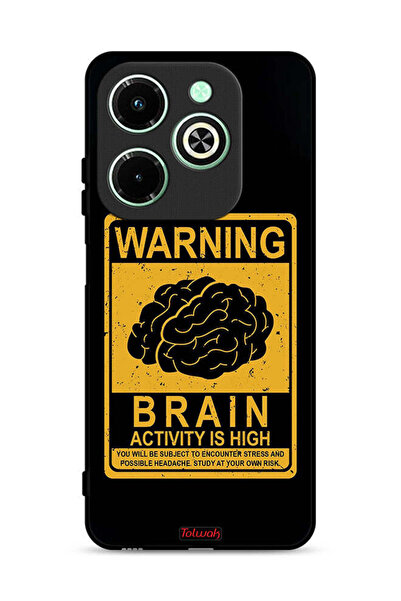 Tolwak غطاء حماية لهاتف Infinix Hot 40i 4G تحذير من ارتفاع نشاط الدماغ