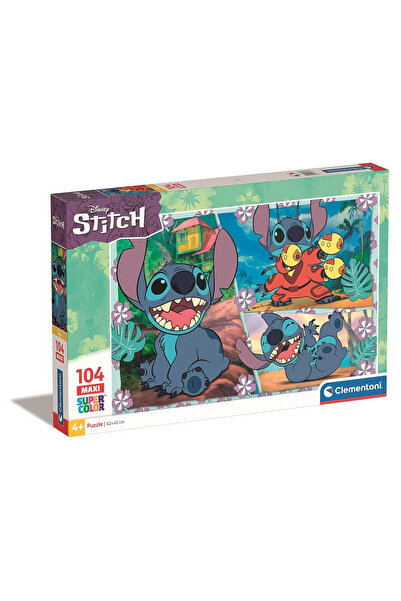 Stitch Пъзел Disney Лило и плазменият бластер - макси, 104 части, Clementoni