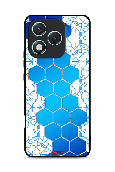 Tolwak غطاء حماية لهاتف Honor 400 Lite بتصميم شبكة أيقونات سداسية الشكل من Ho...