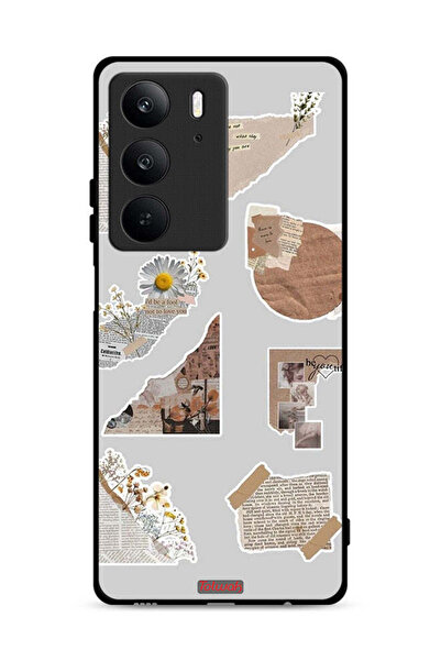 Tolwak غطاء حماية لهاتف Realme C75 4G مصنوع من قطع من الملصقات الورقية