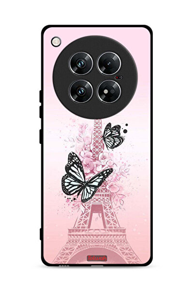 Tolwak غطاء حماية لهاتف إنفينيكس زيرو 40 بنقشة فراشات على برج إيفل