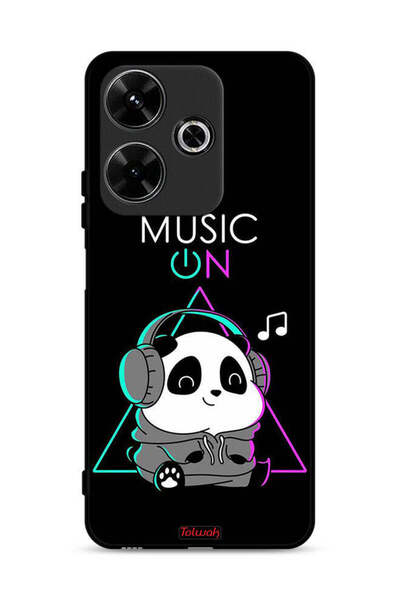 Tolwak Xiaomi Redmi 13 4G Protective Case Cover Music On Panda
